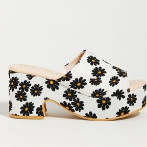 Floral Platform Mules